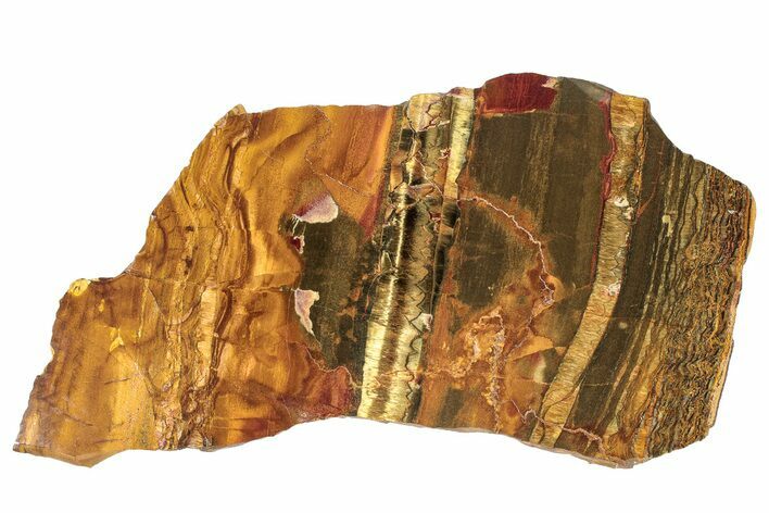 Polished Packsaddle Tiger Eye Slab - Western Australia #290960